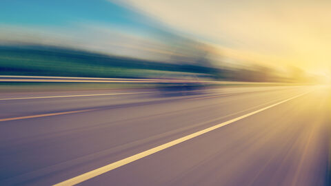 Straße im Zeitraffer
