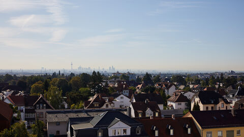 Blick von Oberursel auf Frankfurt
