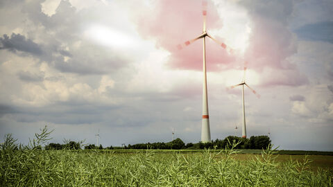 Windräder im Windpark Schöneck