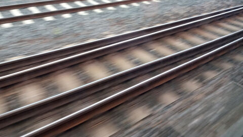 Schiene Ausschnitt eines Schienenabschnittes