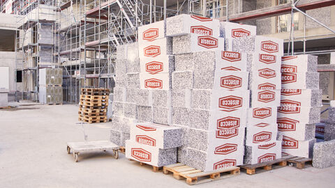 Baustoffe auf der Baustelle