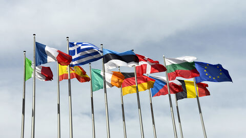 Flaggen aus den Ländern der Europäischen Union