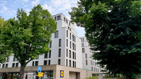 Wohnen über dem Supermarkt