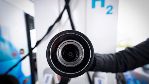 Zapfhahn einer Wasserstofftankstelle