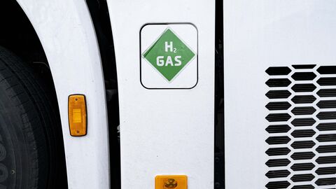 Wasserstoffschild auf Tankdeckel
