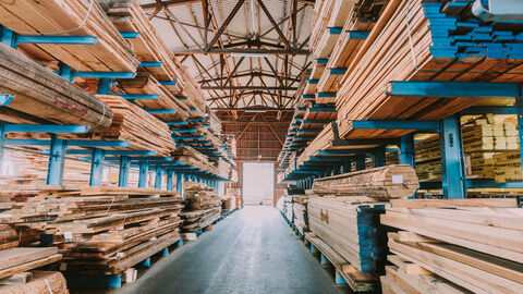 Holzhalle bei W. & L. Jordan GmbH in Kassel 