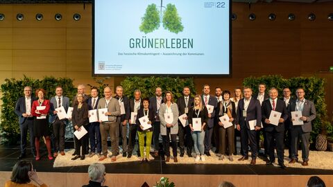 Gruppenfoto der Preisträger vom Klimakontingent