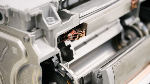 Teile einer Maschine in Nahaufnahme