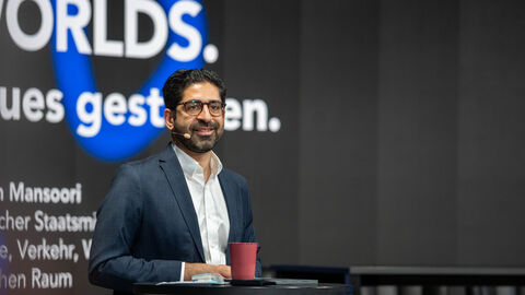 Kaweh Mansoori auf dem Kreativwirtschaftstag Kaweh Mansoori