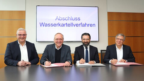 Unterzeichnung Wasserkartellverfahren