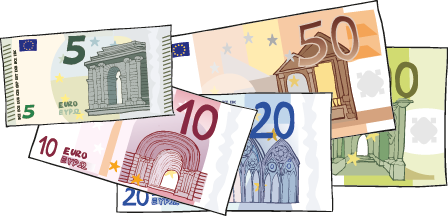 Geld-Scheine Verschiedene Geld-Scheine